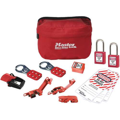 Trousse de cadenassage standard avec cadenas en thermoplastique Zenex, Ensemble &eacute;lectrique, 13 composants compris Ontario Safety Products