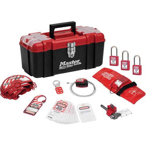 Trousse de cadenassage personnelle standard avec cadenas en thermoplastique Zenex, Ensemble Vanne, 13 composants compris Ontario Safety Products