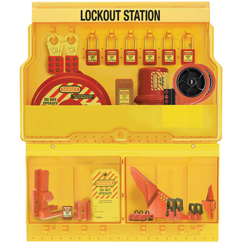 Premier Valve & Electrical Deluxe Lockout Station, Thermoplastic Padlocks, 32 Padlock Capacity, Padlocks Included Ontario Safety Products