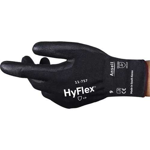 Gants r&eacute;sistant aux coupures Hyflex 11-757, Taille 6, Calibre 18, Rev&ecirc;tement Polyur&eacute;thane, Enveloppe en Intercept, ASTM ANSI niveau A7/EN 388 niveau F Ontario Safety Products