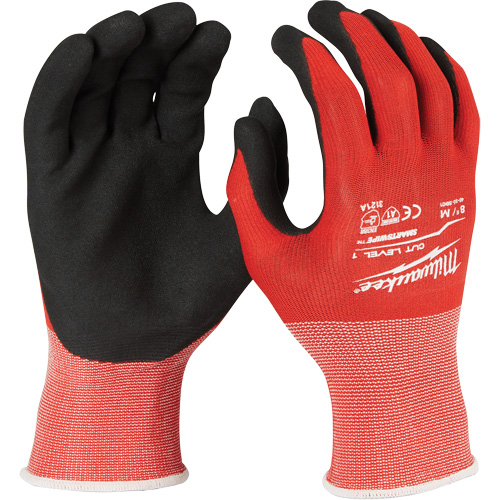 Cut-Resistant Gloves, Size Large, Nitrile Coated, Nylon/Lycra&reg; Shell, ANSI/ISEA 105 Level 1/EN 388 Level 1 Ontario Safety Products