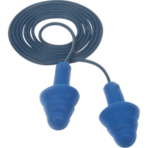 Bouchons d'oreilles pr&eacute;moul&eacute;s E-A-R Ultrafit , Avec cordon, Taille unique, Vrac - Sac en poly, NRR dB NRR 25 dB Ontario Safety Products