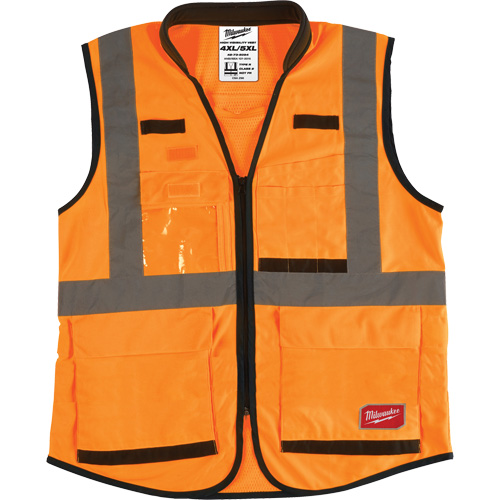 Performance Safety Vest, High Visibility Orange, 4X-Large/5X-Large Ontario Safety Products