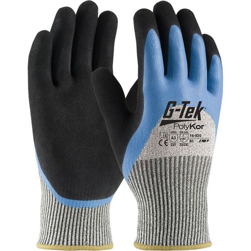 G-Tek&reg; PolyKor&reg; Insulated Cut-Resistant Glove, Size Small, 13 Gauge, Rubber Latex Coated, Engineered Yarn Shell, ANSI/ISEA 105 Level 3 Ontario Safety Products