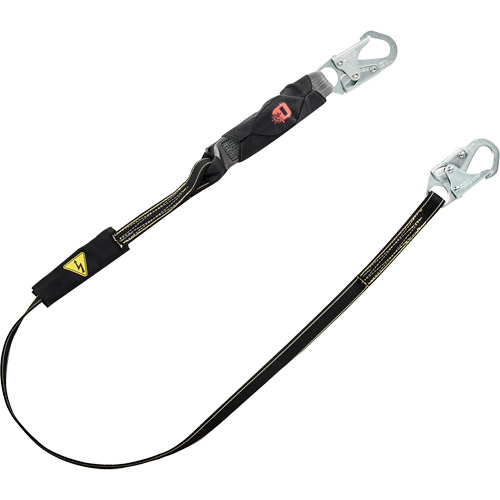 V-Series Welding Energy Absorbing Lanyard, 6', Snap Hook Center, Snap Hook Leg Ends, Kevlar&reg;/Metal/Nylon Ontario Safety Products
