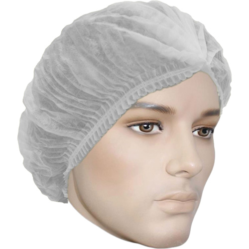 Bonnet bouffant pliss&eacute; Cova-Cap, Polypropyl&egrave;ne, 21", Blanc Ontario Safety Products