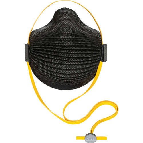 AirWave M Series Black Disposable Masks with SmartStrap&reg; & Full Foam Flange, N95, NIOSH Certified, Medium/Large Ontario Safety Products