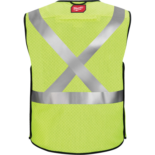 Breakaway Mesh Safety Vest, Black/High Visibility Lime-Yellow, Medium/Small Ontario Safety Products