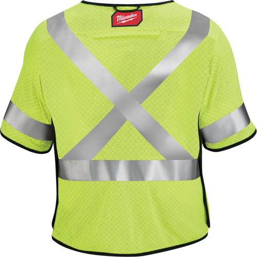 Breakaway Mesh Safety Vest, Black/High Visibility Lime-Yellow, Medium/Small Ontario Safety Products