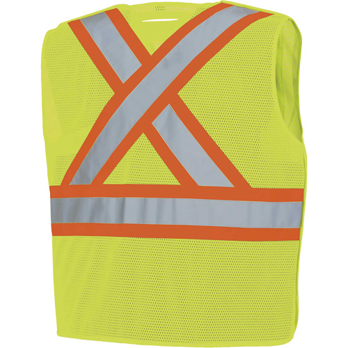 598P Veste de s&eacute;curit&eacute; &agrave; maille d&eacute;tachable, Jaune lime haute visibilit&eacute;, Moyen/Petit, Polyester Ontario Safety Products