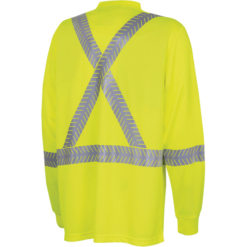 6905A Chandail de s&eacute;curit&eacute; &agrave; manches longues ultra respirant et ultra frais, T-petit, Jaune lime haute visibilit&eacute; Ontario Safety Products