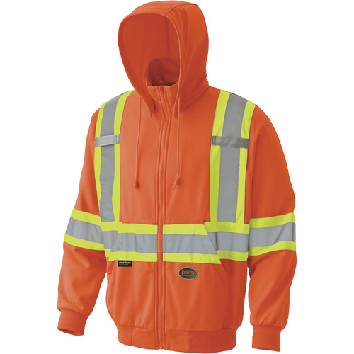 6940 Chandail capuche &agrave; fermeture &eacute;clair, Petit, Orange haute visibilit&eacute; Ontario Safety Products