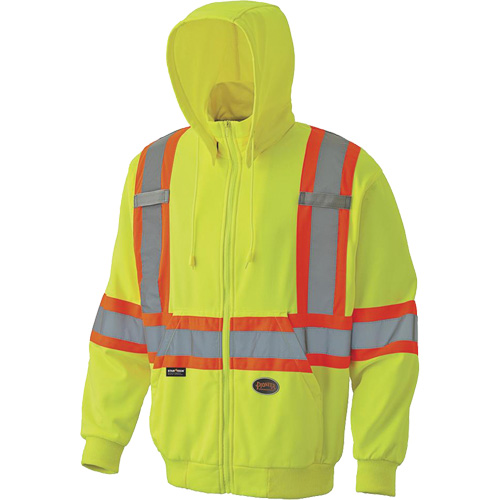 6941 Chandail capuche &agrave; fermeture &eacute;clair, T-petit, Jaune haute visibilit&eacute; Ontario Safety Products