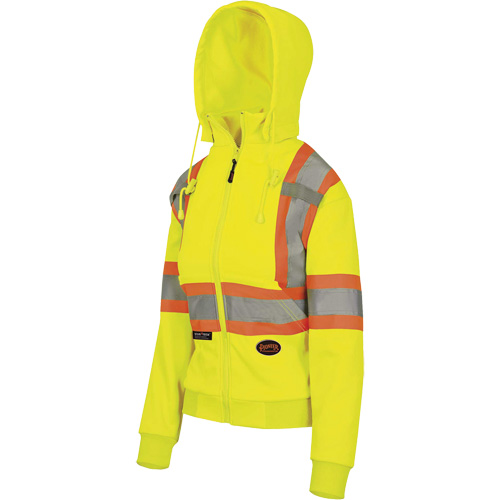 6925W Chandail &agrave; capuche avec fermeture &eacute;clair pour femme, T-petit, Jaune haute visibilit&eacute; Ontario Safety Products