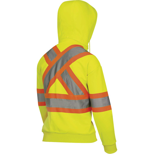 6925W Chandail &agrave; capuche avec fermeture &eacute;clair pour femme, T-petit, Jaune haute visibilit&eacute; Ontario Safety Products