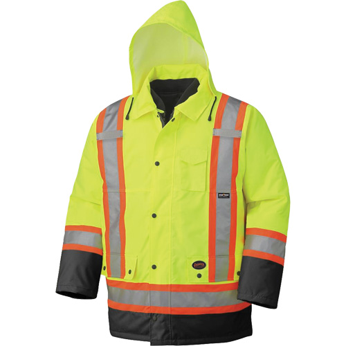 5021BB Waterproof 7-in-1 Parka, High Visibility Lime-Yellow, X-Small Ontario Safety Products