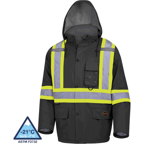 5031BK Manteau de s&eacute;curit&eacute; matelass&eacute; imperm&eacute;able, Noir, Petit Ontario Safety Products