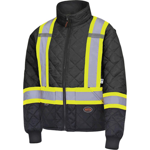 5017 Quilted Freezer Jacket, Polyester, Black, X-Small Ontario Safety Products