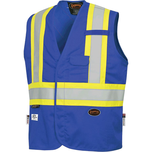 7730 FR-Tech&reg; Flame-Resistant Arc Safety Vest, Small, Royal Blue, 10 cal/cm² Ontario Safety Products