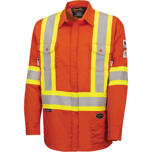 7743 Chemise de s&eacute;curit&eacute; ignifug&eacute;e FR-Tech, Petit, Orange haute visibilit&eacute; Ontario Safety Products