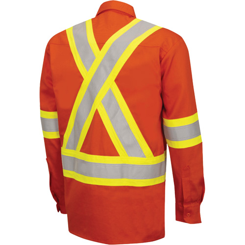 7743 Chemise de s&eacute;curit&eacute; ignifug&eacute;e FR-Tech, Petit, Orange haute visibilit&eacute; Ontario Safety Products