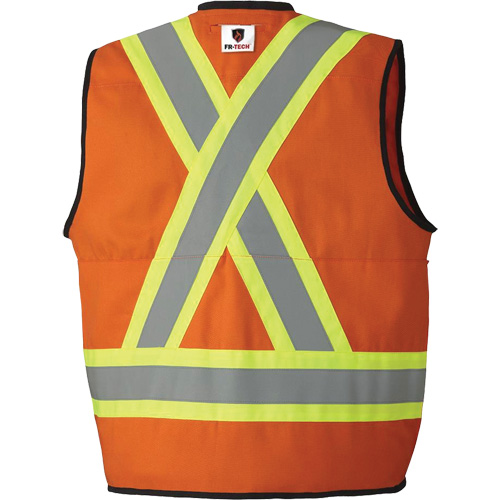 7732 Veste d'arpenteur ignifuge et r&eacute;sistant aux arcs &eacute;lectriques FR-Tech, Petit, Orange haute visibilit&eacute;, 9,7 cal/cm² Ontario Safety Products