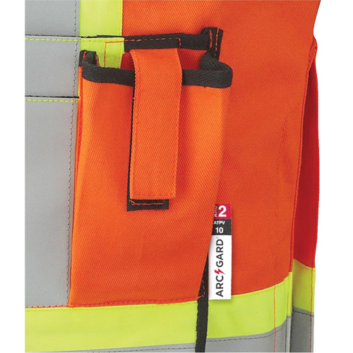 7732 Veste d'arpenteur ignifuge et r&eacute;sistant aux arcs &eacute;lectriques FR-Tech, Petit, Orange haute visibilit&eacute;, 9,7 cal/cm² Ontario Safety Products