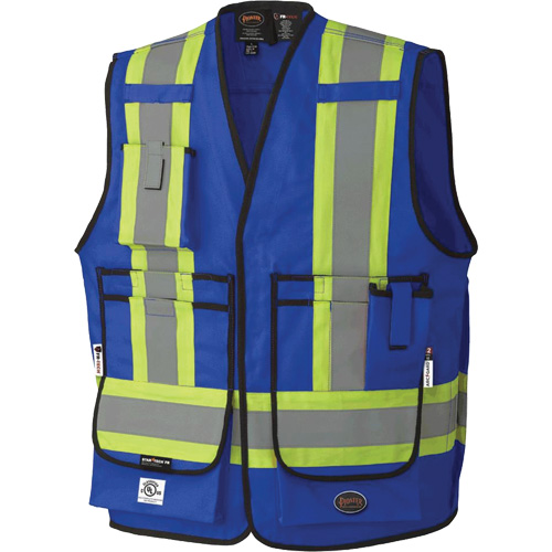 7733 Veste d'arpenteur ignifuge et r&eacute;sistant aux arcs &eacute;lectriques FR-Tech, Petit, Bleu royal, 9,7 cal/cm² Ontario Safety Products