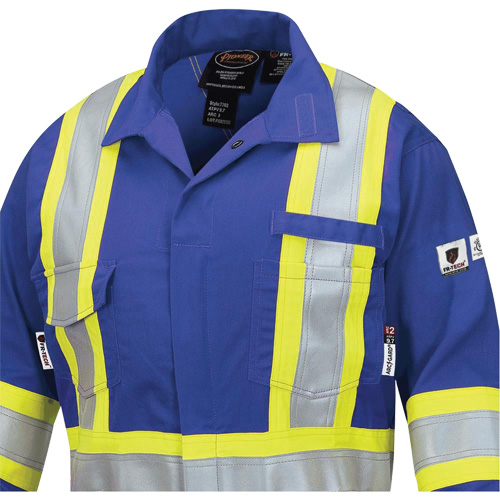 7704W Combinaison FR-Tech ignifuge/contre les arcs pour femme, Taille T-petit, Bleu royal, 10 cal/cm² Ontario Safety Products