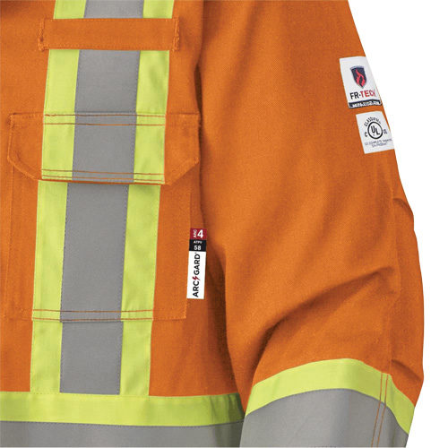 5533 Manteau de s&eacute;curit&eacute; ignifuge, Petit, Orange haute visibilit&eacute;, 58 cal/cm² Ontario Safety Products