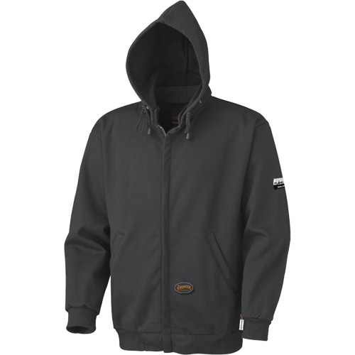 337 Flame-Resistant Zip Style Hoodie, Men's, X-Small, Black, 22 cal/cm² Ontario Safety Products