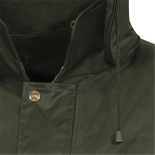 D8120J Manteau &agrave; capuchon ind&eacute;chirable Nailhead pour planteur d'arbres, Polyester/PVC, T-petit, Vert Ontario Safety Products