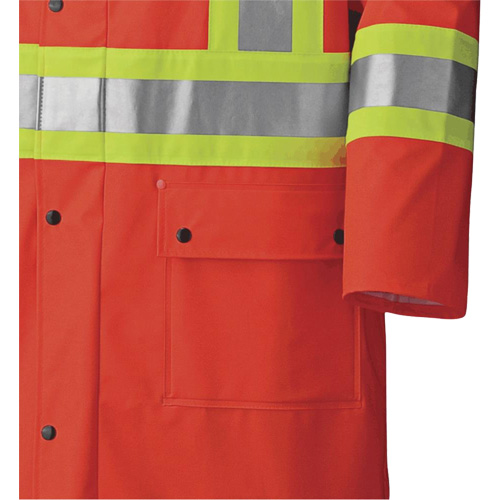 5896 Manteau long imperm&eacute;able et ignifuge, Petit, Orange haute visibilit&eacute; Ontario Safety Products
