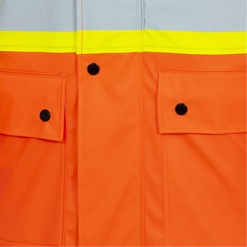 5892PKT Veste de s&eacute;curit&eacute; imperm&eacute;able &agrave; haute visibilit&eacute; ignifuge, T-petit, Orange haute visibilit&eacute; Ontario Safety Products