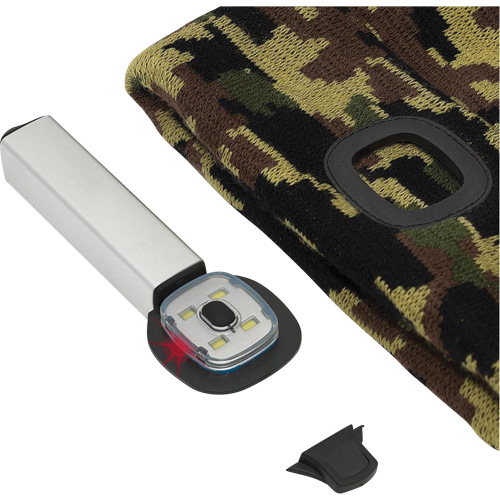 5677 Tuque en tricot avec lampe frontale &agrave; DEL, Doublure en Molleton, Taille unique, Camo Ontario Safety Products
