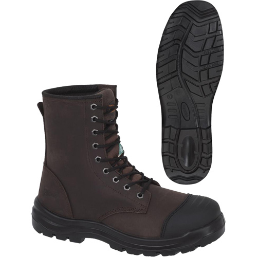 1028 Bottes de travail 8" marron, Cuir, Embout Acier, Taille 10 Ontario Safety Products