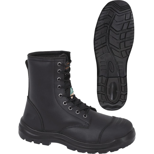 1027 Bottes de travail 8" noires, Cuir, Embout Acier, Taille 10 Ontario Safety Products