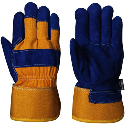 630 Gants d'appareilleur isol&eacute;s bleus, Taille unique, Paume en Cuir de vache refendu, Doublure en Boa Ontario Safety Products