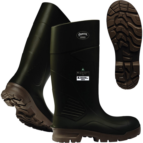 B405FUL.GR Bottes &agrave; plaque d'acier Pioneer, Polyur&eacute;thane, Embout Acier, Pointure 4, Semelle R&eacute;sistant aux perforations Ontario Safety Products