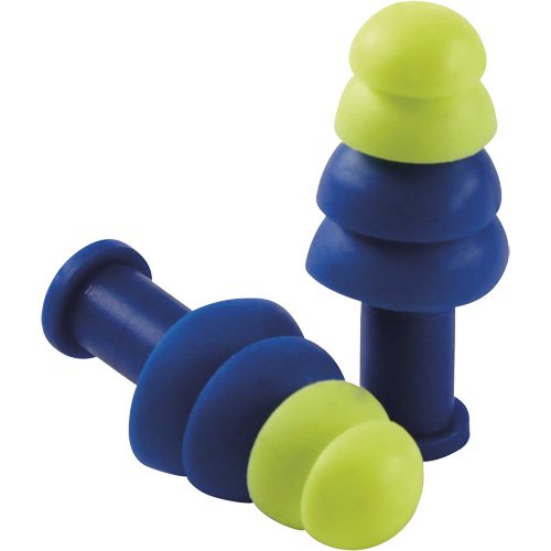 Bouchons doreille coniques r&eacute;utilisables, Sans cordon, Vrac - Boîte, 27 dB NRR, Taille unique Ontario Safety Products
