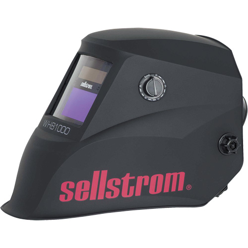 WHB1000 Advantage Series ADF Welding Helmet, 3.54" L x 1.57" W View Area, Black/Red Ontario Safety Products