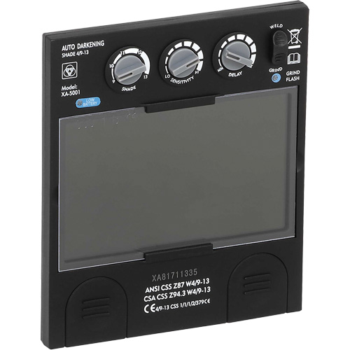 Filtre dobscurcissement automatique large &agrave; intensit&eacute; variable Advantage Plus, 5-1/4" la x 4-1/2" h Champ de vision, Pour utilisation avec S26200 Ontario Safety Products