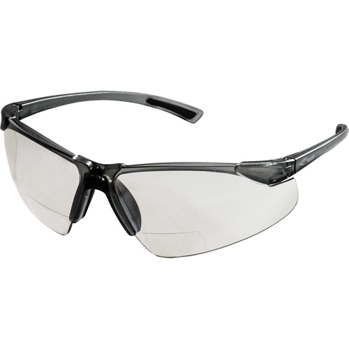 XM340RX Safety Glasses with 2X Magnification, Clear Lens, Anti-Scratch, ANSI Z87+/Meets/Exceeds CSA Z94.3 Ontario Safety Products