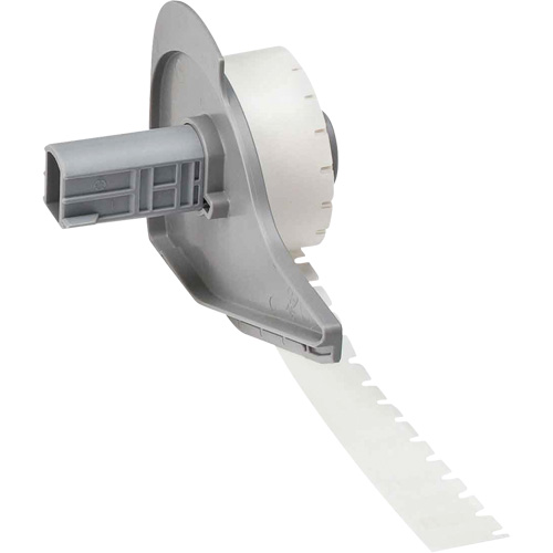 &eacute;tiquettes polyvalentes pour environnements difficiles, Polyester, 0,35" lo x 0,2" h, Noir sur transparent Ontario Safety Products