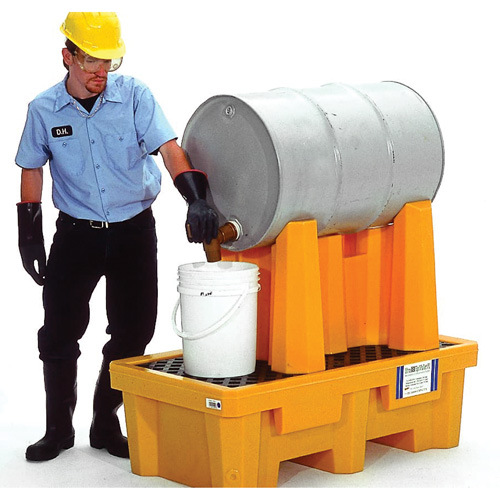 1-Drum Ultra-Drum Rack Containment Systems&reg;, 52" L x 49.5" W x 29" H, 66 US gal. Capacity Ontario Safety Products