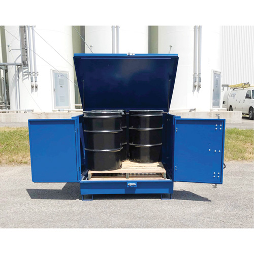 Ultra-Hard Top S4 Steel Spill Pallet, 61" L x 54.4" W x 52" H, 4700 lbs. Load Capacity Ontario Safety Products