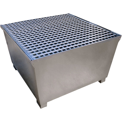 Steel Ultra-IBC Spill Pallet&reg;, 370 US gal. Spill Capacity, 57.6" x 34.7" x 56.9" Ontario Safety Products