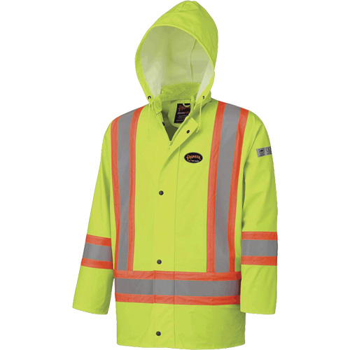 5894 Veste imperm&eacute;able r&eacute;sistant &agrave; la flamme, 2T-Grand, Jaune lime haute visibilit&eacute; Ontario Safety Products