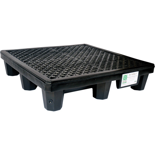 Ultra-Spill Pallet mod&egrave;le &eacute;conomique, 4 barils, Capacit&eacute; de d&eacute;versement 66 gal. US, 53" x 53" x 11,8" Ontario Safety Products