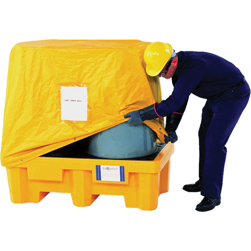 B&acirc;che de recouvrement palette d&eacute;versement, 2 barils Ontario Safety Products